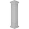 Ekena Millwork 10"W x 48"H Corner Newel Post with Panel, Flat Capital & Base Trim (Installation kit included) NWL10X48CPF0B0 - alternate 3